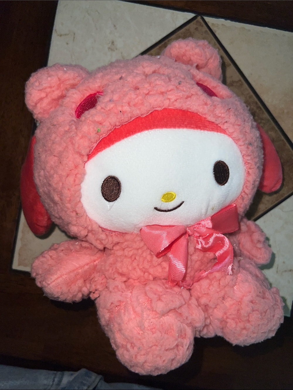 Hello Kitty Pink Plush Stuffed Animal with Bow